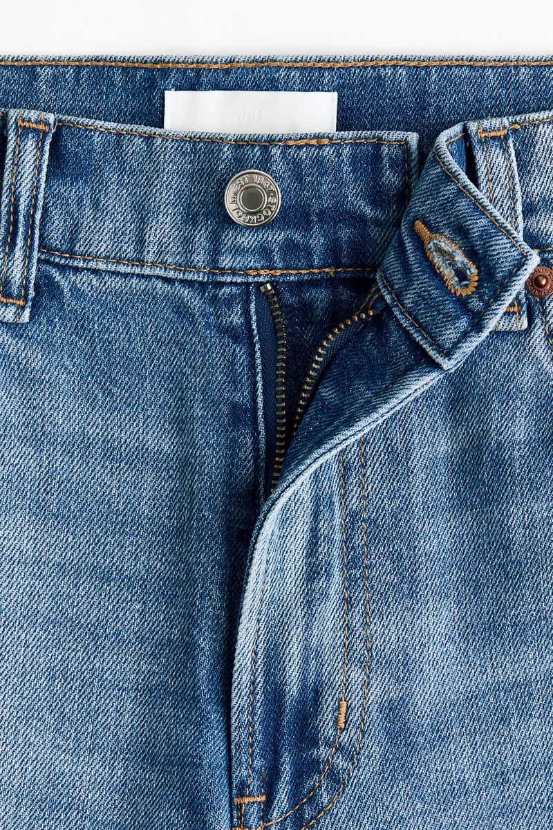 H&M  Mom Regular Waist Ankle Jeans for Women | Best Price UAE