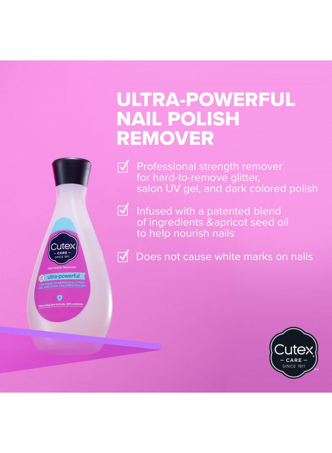 Cutex Gel Nail Polish Remover by Cutex, Ultra-Powerful & Removes Glitter and Dark Colored Paints, Paraben Free, 6.76 Fl Oz  - Image 2