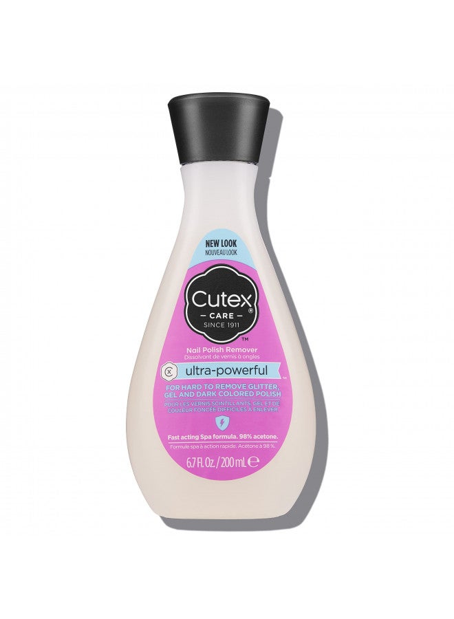 Cutex Gel Nail Polish Remover by Cutex, Ultra-Powerful & Removes Glitter and Dark Colored Paints, Paraben Free, 6.76 Fl Oz  - Image 1