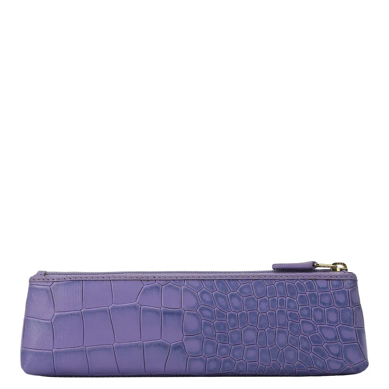 Da Milano Purple Haze Croco Leather Multi Pouch - Purple Haze  | Best Price UAE