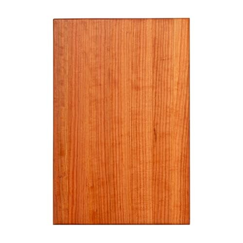 John Boos R-Board Series Rectangular Wooden Cherry Cutting Board 18”x12” – 1.5” Thick, 7-lb Reversible Butcher Block with Edge-Grain & Finger Grips – Made in the USA - Image 1