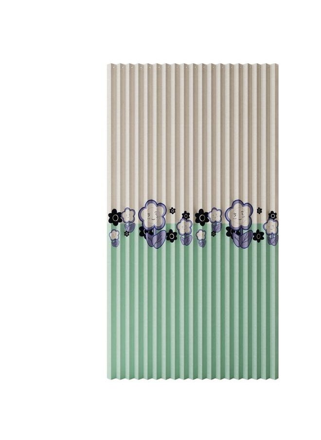 Bluejw - Digital Printing Folding Shower Curtain Waterproof Bathroom Partition Curtain Toilet Partition Curtain Punch-Free Waterproof Shower Curtain - Image 1