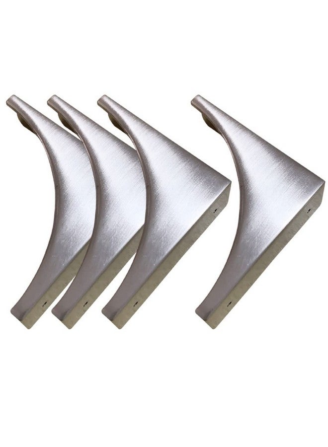 Sutfmwe Corner Guards, Metal Corner Protectors for Furniture, Vintage Decorative Corner Guards for Box Table Doors Wood Furniture Edge Cover Safety Guard Pack of 4 Brushed Silver Finish Corner - Image 1