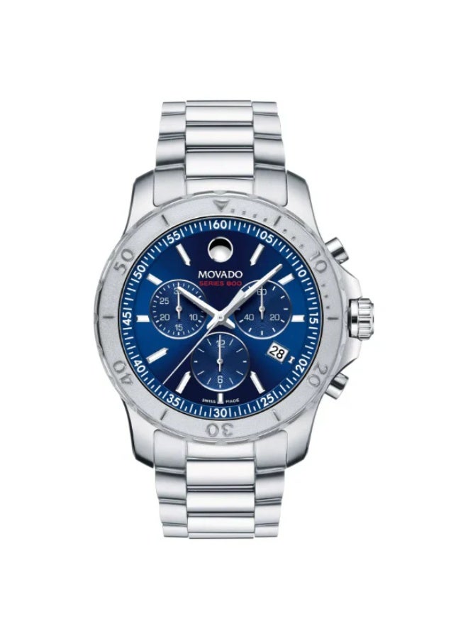 MOVADO BOLD Movado 800 Series Silver Stainless Steel Blue Dial Quartz Watch for Men - 2600151 - Image 1