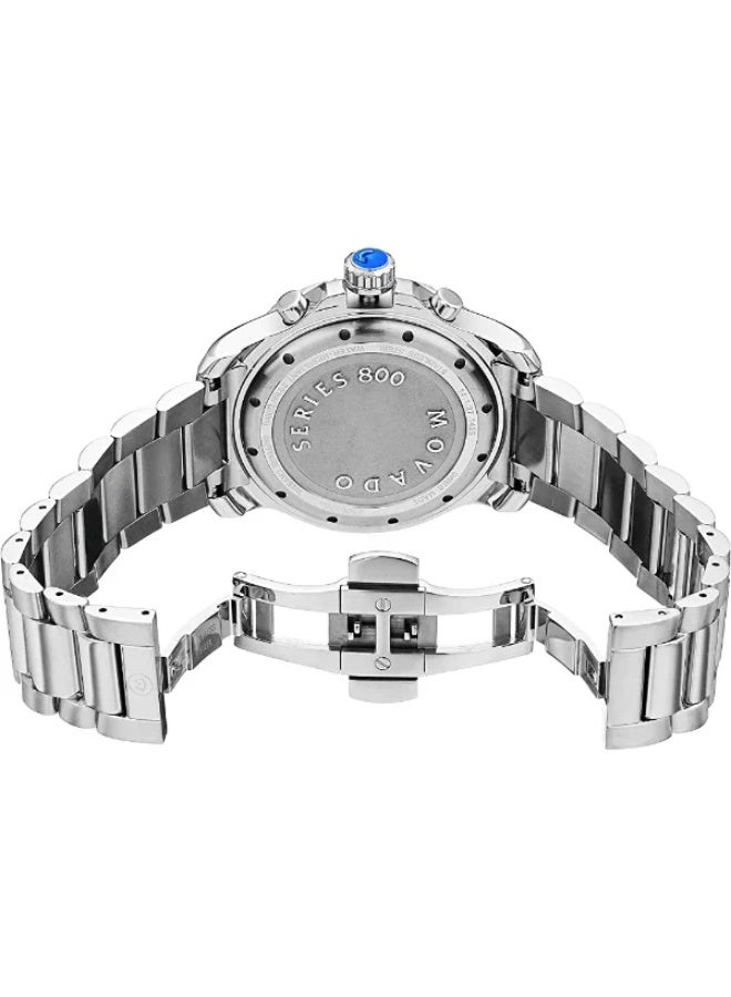 MOVADO BOLD Movado 800 Series Silver Stainless Steel Blue Dial Quartz Watch for Men - 2600151 - Image 2
