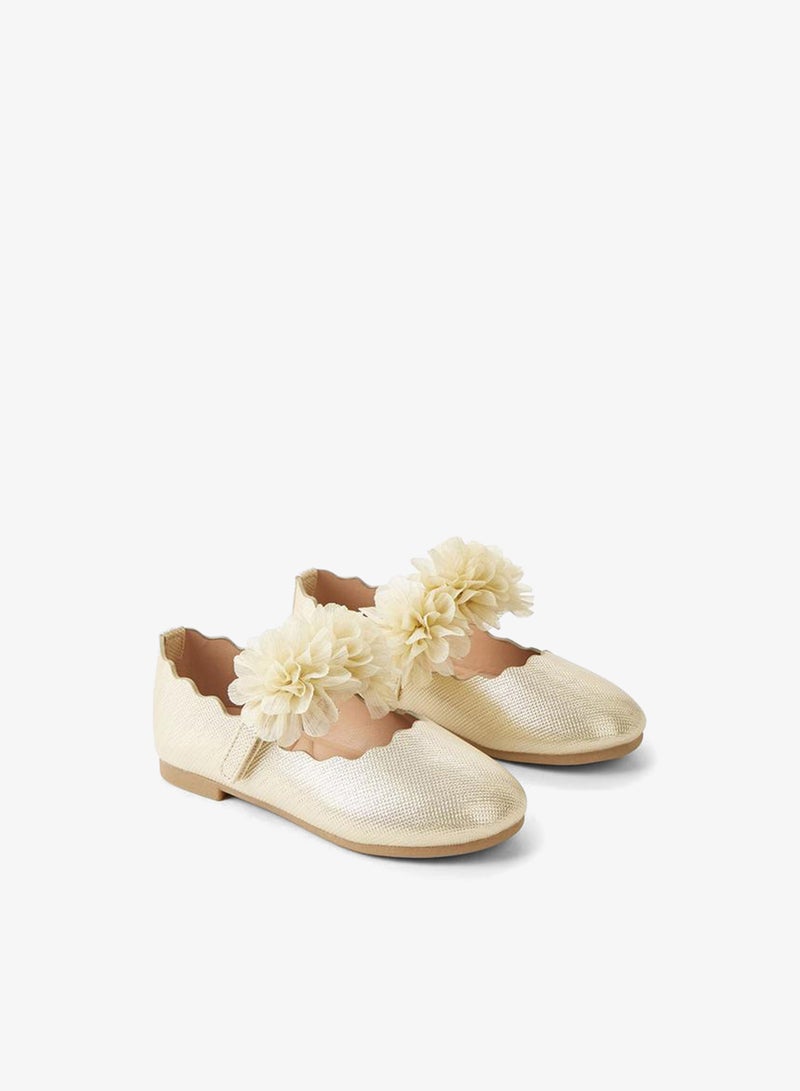 JUNIORS Girls Hook And Loop Ballerina Shoes - Image 2