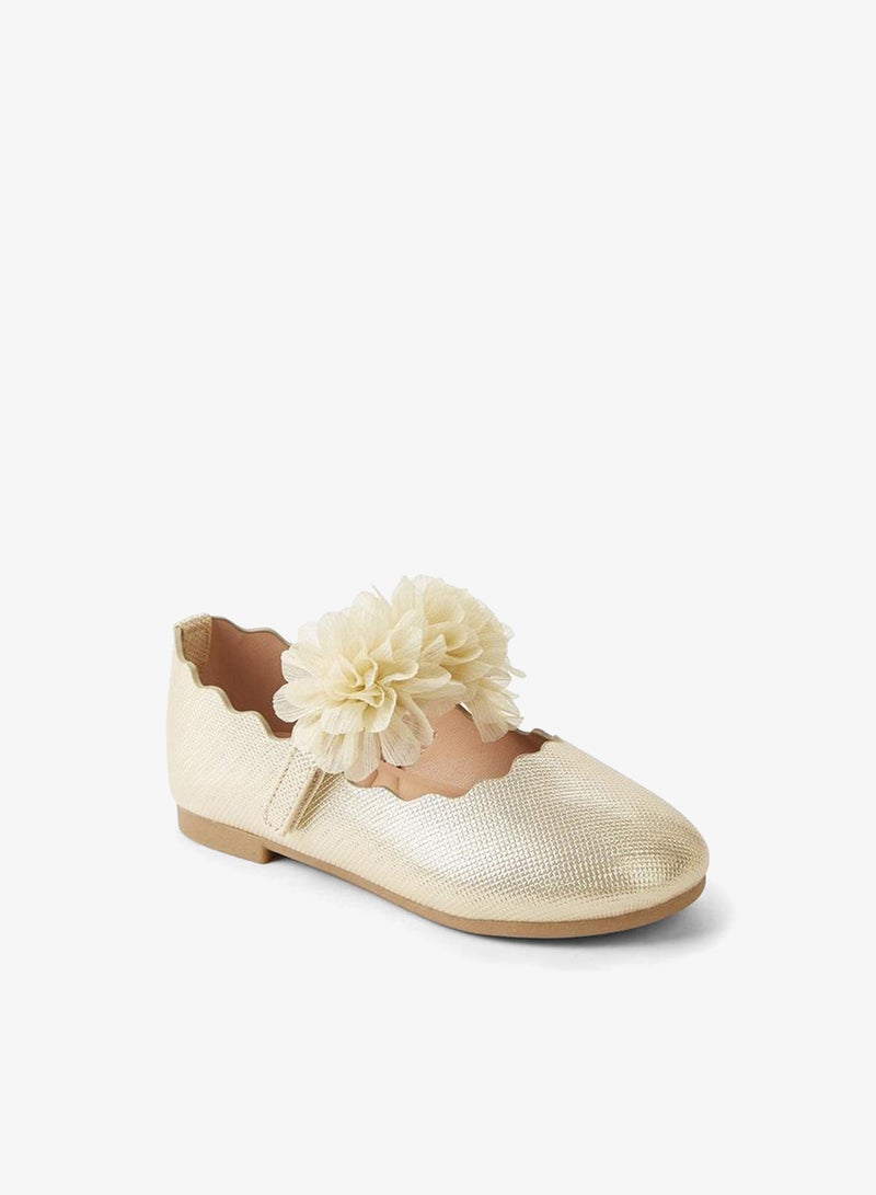 JUNIORS Girls Hook And Loop Ballerina Shoes - Image 3