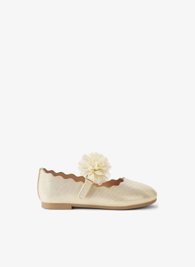 JUNIORS Girls Hook And Loop Ballerina Shoes - Image 1