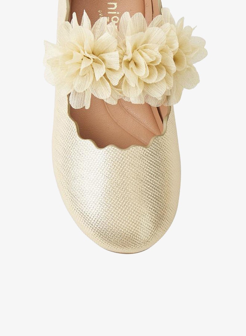 JUNIORS Girls Hook And Loop Ballerina Shoes - Image 5