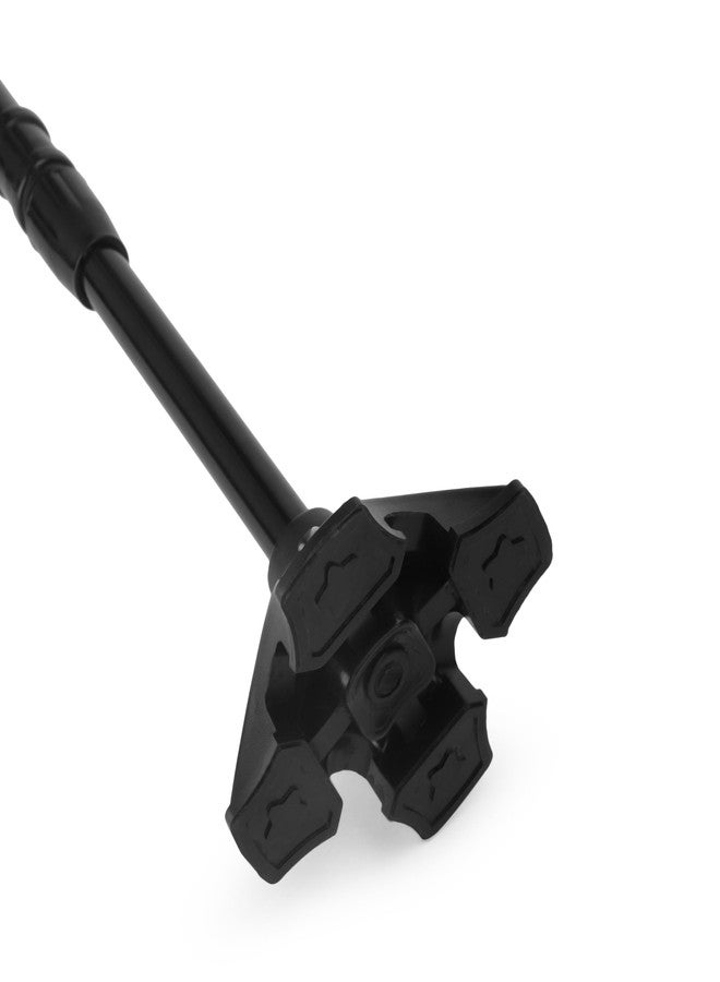 عصا المشي القوية من دكتور تورسو، قابلة لتعديل الارتفاع، مصنوعة من الفولاذ الطري، خفيفة الوزن، مناسبة للرجال والنساء والمرضى وكبار السن (أسود) - Image 3