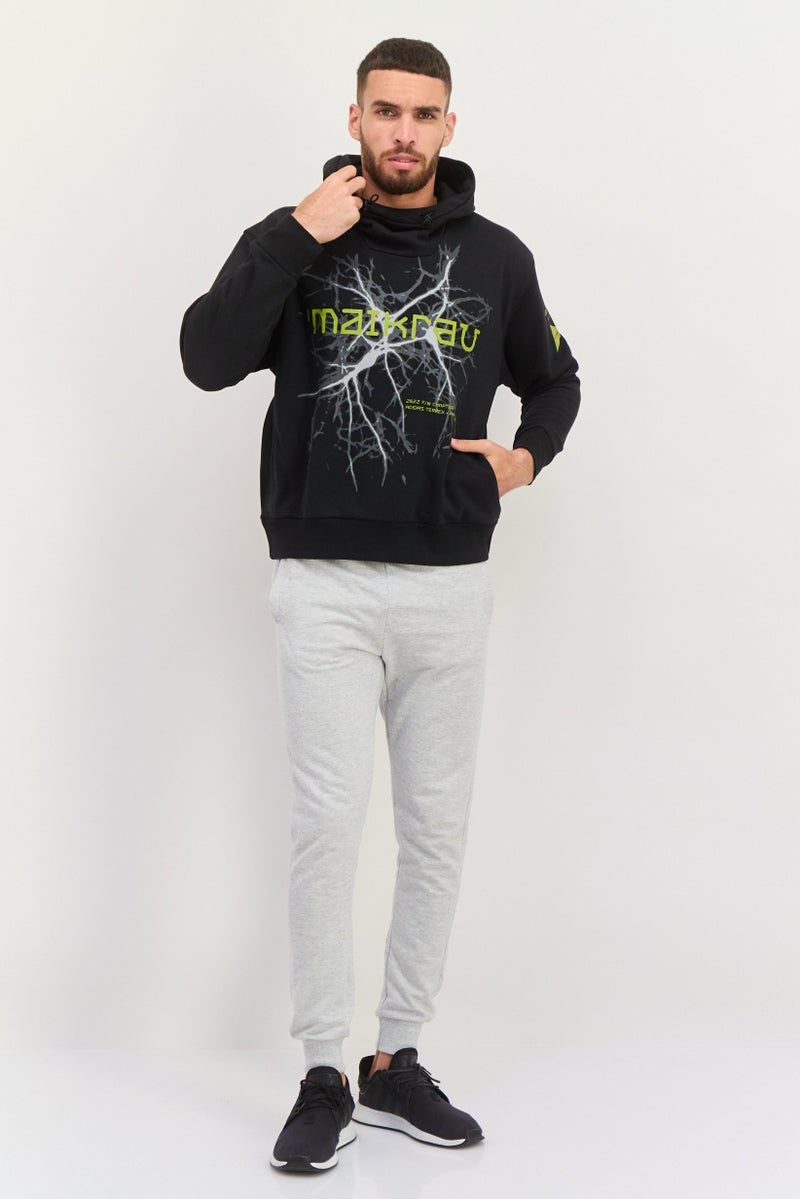 Adidas Men Sportswear Fit Long Sleeves Outdoor Sweatshirt, Black  - Image 4