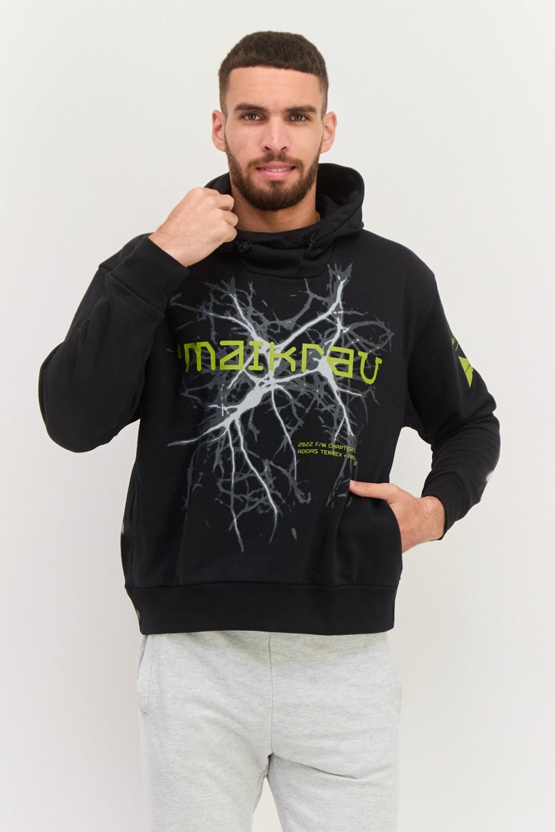 Adidas Men Sportswear Fit Long Sleeves Outdoor Sweatshirt, Black  - Image 1