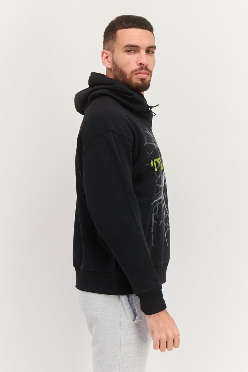 Adidas Men Sportswear Fit Long Sleeves Outdoor Sweatshirt, Black  - Image 2