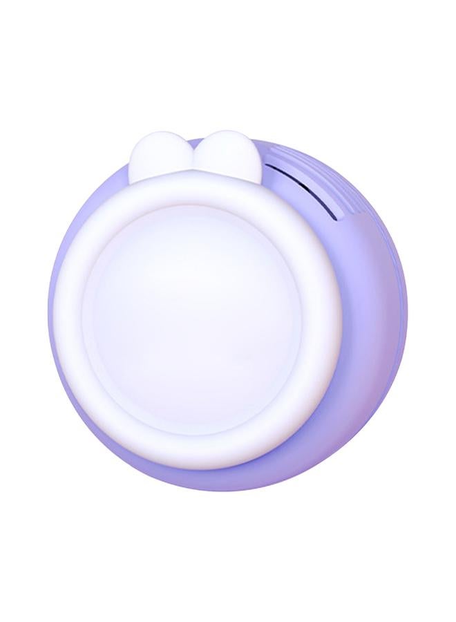 Loquat Children Neck Fan Cartoon 3 Speed Mode Quiet Operation Bladeless Neck Hanging Fan for Travel Outdoor Camping Purple Rabbit Style - Image 1