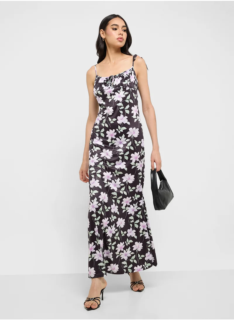 Ginger Floral Print Maxi Dress