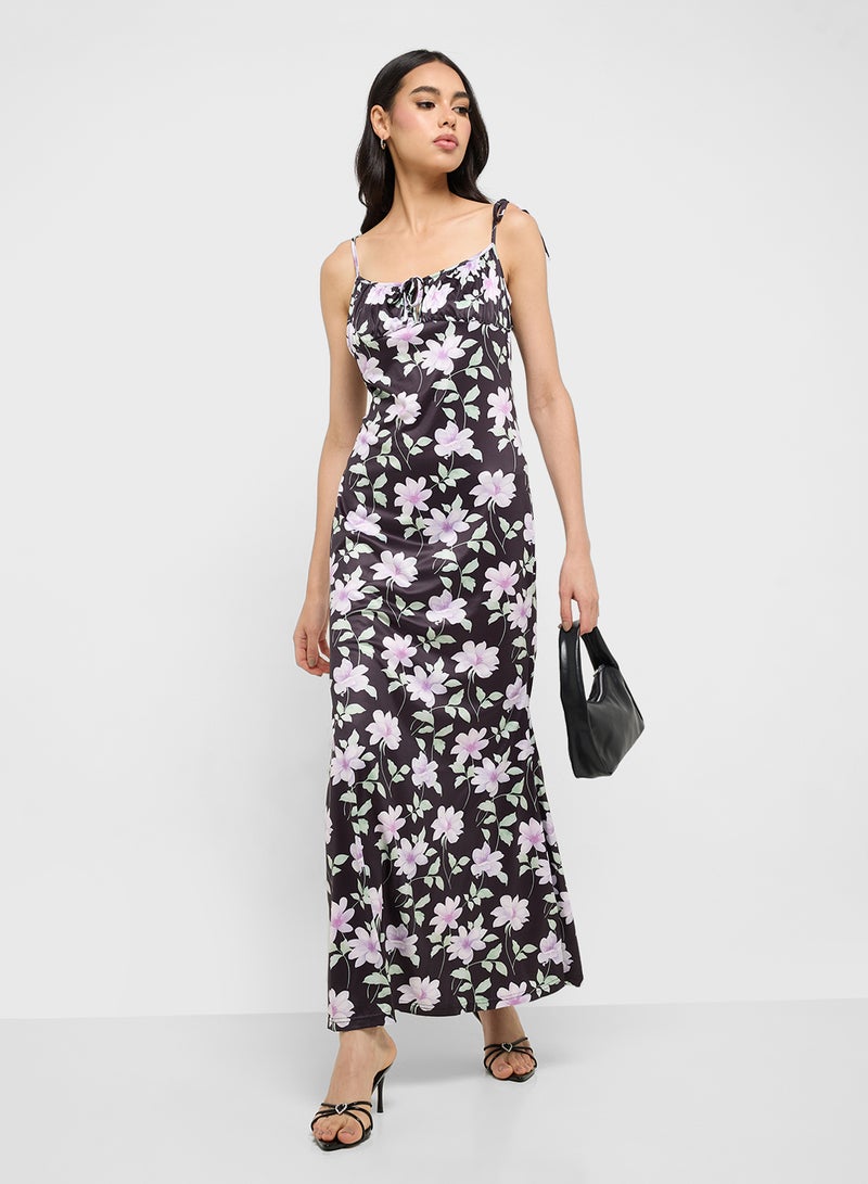 جينجر فستان ماكسي بطبعة زهور - Image 1