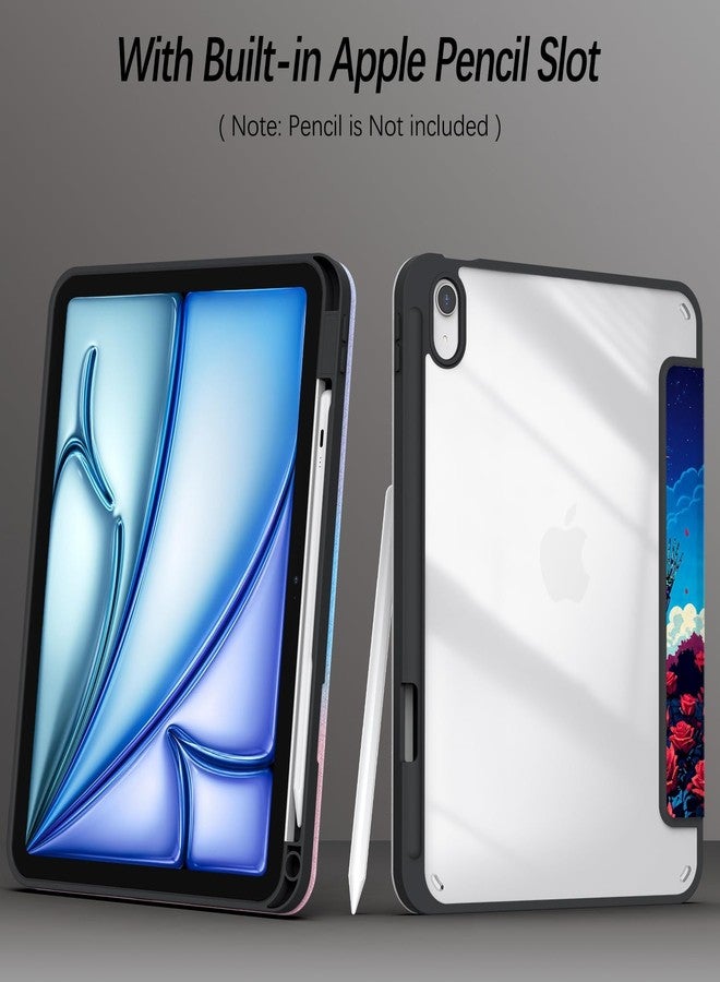 Xkladz جراب Xkladz لجهاز iPad (A16) الجيل الحادي عشر (2025) مقاس 11 بوصة، وجهاز iPad الجيل العاشر (2022) مقاس 10.9 بوصة، جراب مزود بحامل قلم، غطاء خلفي شفاف، تصميم أنيق مناسب للنساء والفتيات والفتيان، خاصية التشغيل/الإيقاف التلقائي، هيكل عظمي - Image 3
