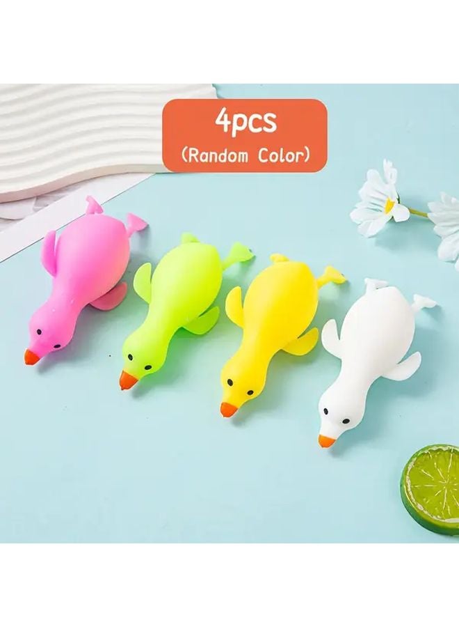 4pcs Squishy Goose Soft Stretchable Squeezable Toy Party Favor Goodie Bag Filler - Image 1
