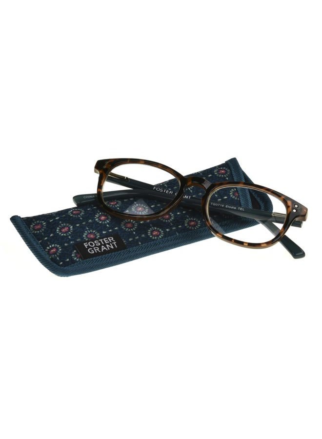 Foster Grant Women's Elodie Reading Glasses Round, Tortoise/Transparent, 59 mm - Image 2