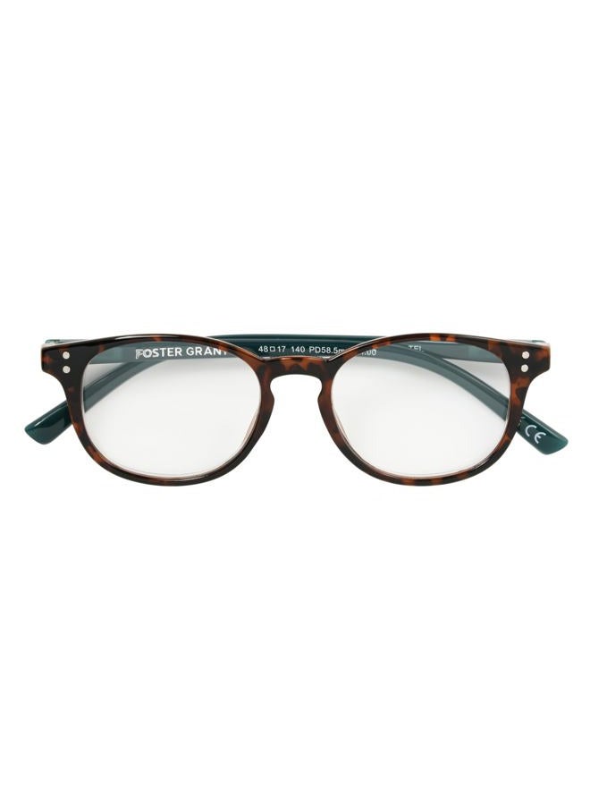 Foster Grant Women's Elodie Reading Glasses Round, Tortoise/Transparent, 59 mm - Image 3