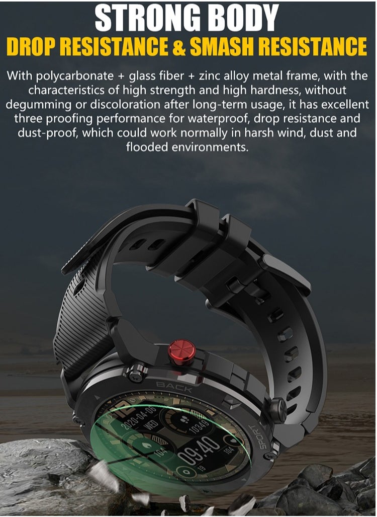 Generic Sporty Smart Watch With Bluetooth Feature-Touch Screen And Works On Android And IOS Systems, Light Weight, Water And Dust Resistant, A Sticker Protector Is Included, Face Watch Size Is 33.5 MM  - Image 2