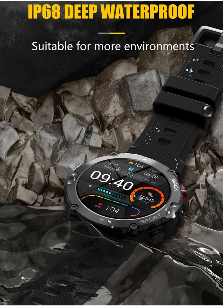 Generic Sporty Smart Watch With Bluetooth Feature-Touch Screen And Works On Android And IOS Systems, Light Weight, Water And Dust Resistant, A Sticker Protector Is Included, Face Watch Size Is 33.5 MM  - Image 4