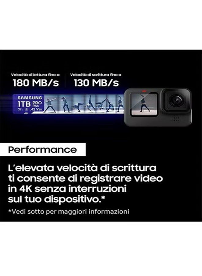 سامسونج Samsung Memory MB-MD1T0SA PRO Plus MicroSD Card for Mobile and Games Consoles 1TB UHS-I U3 up to 180 ميغابايت/ثانية - Image 5