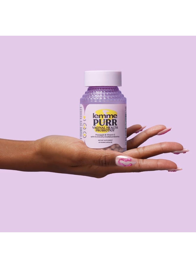 Lemme Purr, Vaginal Health Probiotics, 60 Vegan Capsules - Image 2