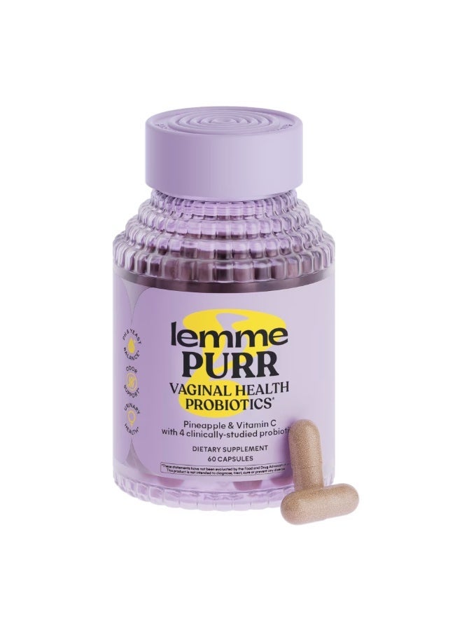 Lemme Purr, Vaginal Health Probiotics, 60 Vegan Capsules - Image 1