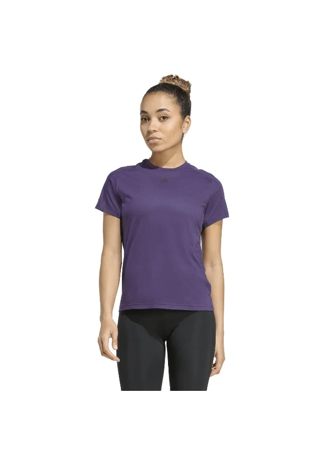 Adidas Adidas We Crew T Purple T-Shirt (Short Sleeve) T-Shirts For Women