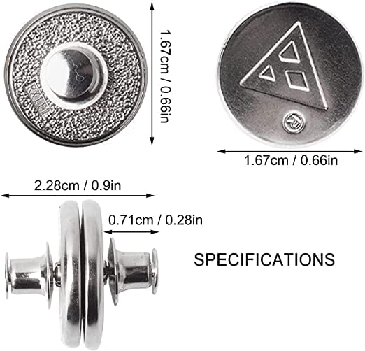 see ever 1 Pairs Curtain Weights Magnetic Buttons, Round Curtain Magnets Closure with Back Tack, Light- Leaking Curtain Magnetic Holdback Button DIY Craft Accessory Home Decoration - Image 5