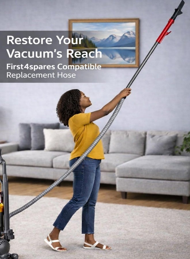 First4Spares Stretch Hose Attachment for Dyson DC65 DC-65 Upright Vacuum Cleaners Grey/Red - Image 2