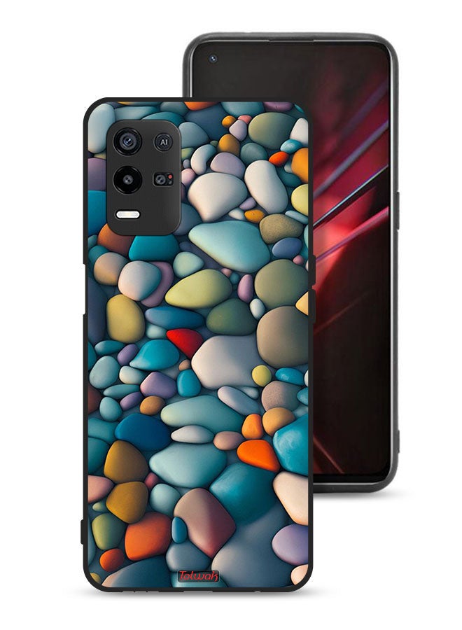 Tolwak Oppo K9x Protective Case Cover Stones Abstract Pattern - Image 1
