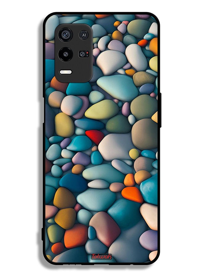 Tolwak Oppo K9x Protective Case Cover Stones Abstract Pattern - Image 2