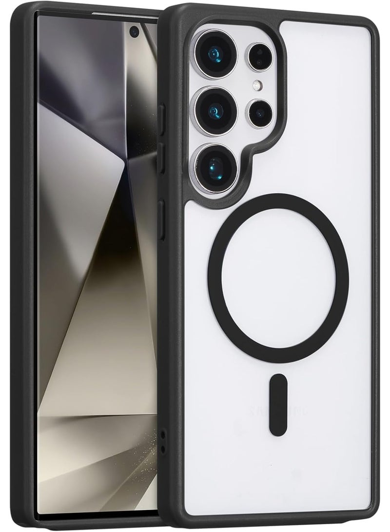 Magnetic Galaxy S26 Ultra Case Compatible with MagSafe, Clear Strong Magnetic Case, Hard PC Shockproof Protective Cover, Slim Cover for Samsung S26 Ultra -Clear (Black) - Image 1