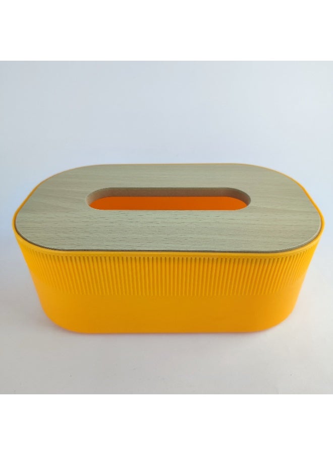 علبة مناديل عالية الجودة بغطاء خشب أنيق - Image 2