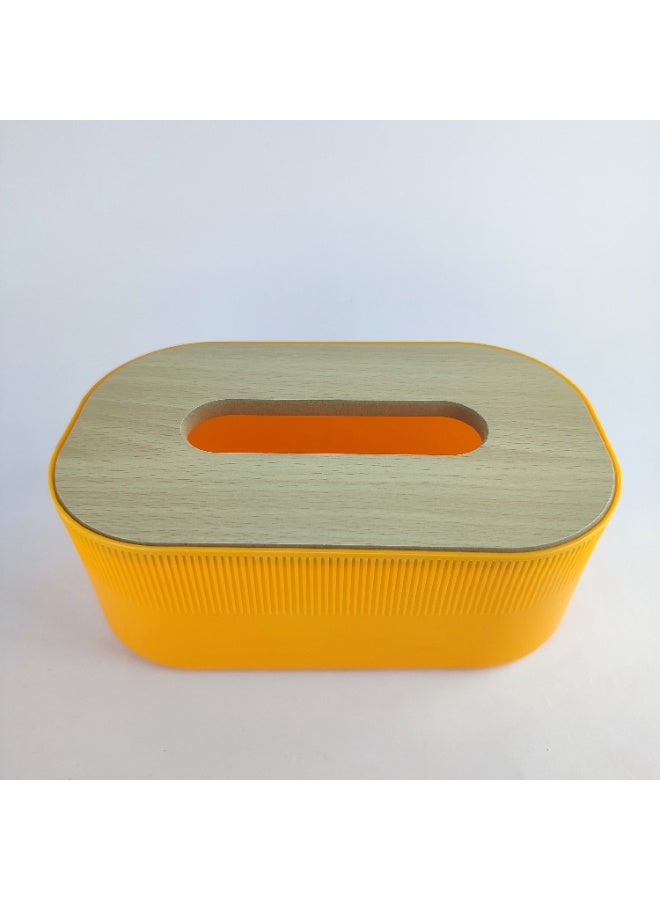 علبة مناديل عالية الجودة بغطاء خشب أنيق - Image 1