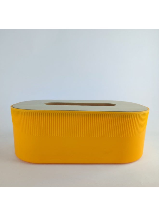 علبة مناديل عالية الجودة بغطاء خشب أنيق - Image 3