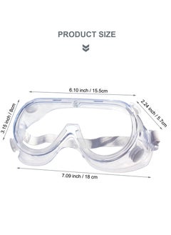 Generic 4 Pack Protective Safety Goggle for Lab Chemistry Soft Lightweight, Goggles over Prescription Glasses, Anti-Splash Worker Construction Eye Protection Science Onion Cutting and More (Clear)  - Image 2