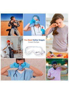 Generic 4 Pack Protective Safety Goggle for Lab Chemistry Soft Lightweight, Goggles over Prescription Glasses, Anti-Splash Worker Construction Eye Protection Science Onion Cutting and More (Clear)  - Image 5