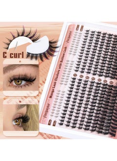 Focipeysa Manga Lash Clusters Wispy Eyelash Extensions 330Pcs Anime Lashes Extension Natural Eyelash Clusters 8-16Mm Individual Eyelash Extension Bottom Lashes 