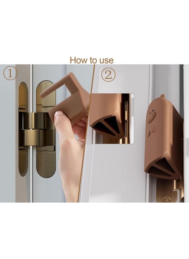 Elfzone Door Hinge Cover - Door Pinch Guard,Hanging Silicone Pinch Guard and Anti Slam Stopper,Baby Proofing to Keep Open Stop from Slamming 3pcs - Image 2