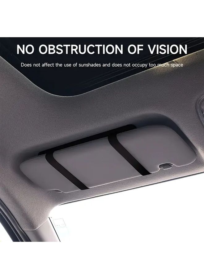 Ultra Thin Car Vanity Mirror For On The Go Drivers And Professional Makeup Black Non Electric Easy Installation Adjustable Strap Durable Glass Compatible With Cars SUVs Trucks Road Trip Essential Vehicle Accessory - Image 3