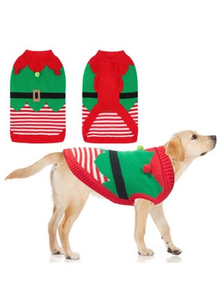 Dog Sweater Winter Clothes - Christmas Knitwear Soft Santa Claus Shirt For Cold Weather, Fleece Pet Sweatshirt Pullover Jumper Outfit For Small Medium Large Dogs Puppy Cats Girls Boys Red L - pzsku/Z5AA154B2AA9FD3A20195Z/45/_/1735214503/30d7b3c5-65b7-45ec-b238-0e40302fc6a7