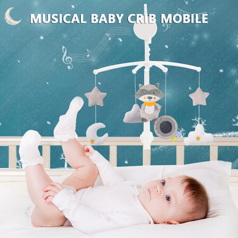 Musical Baby Crib Mobile with Hanging Rotating Toys Infant Bed Decoration for Baby Boys Girls - Image 2