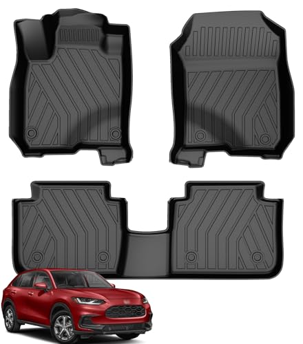 2025 HRV Floor Mats Original Floor Mats Custom Fit for 2023 2024 2025 2026 Honda HRV 2025 Acura ADX TPE Rubber Car Mats All Weather Protection Floor Liners for HRV Accessories 1st 2nd Row