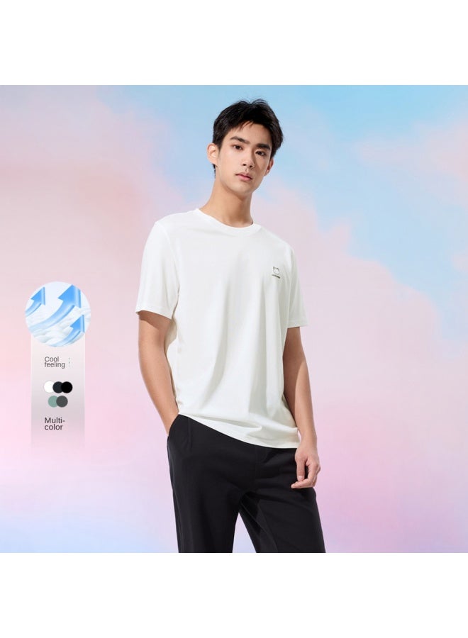 HLA Antibacterial & Anti-mite】2025 New Street Style Cool & Breathable Men's Round-neck Short-sleeve T-shirt - Image 4