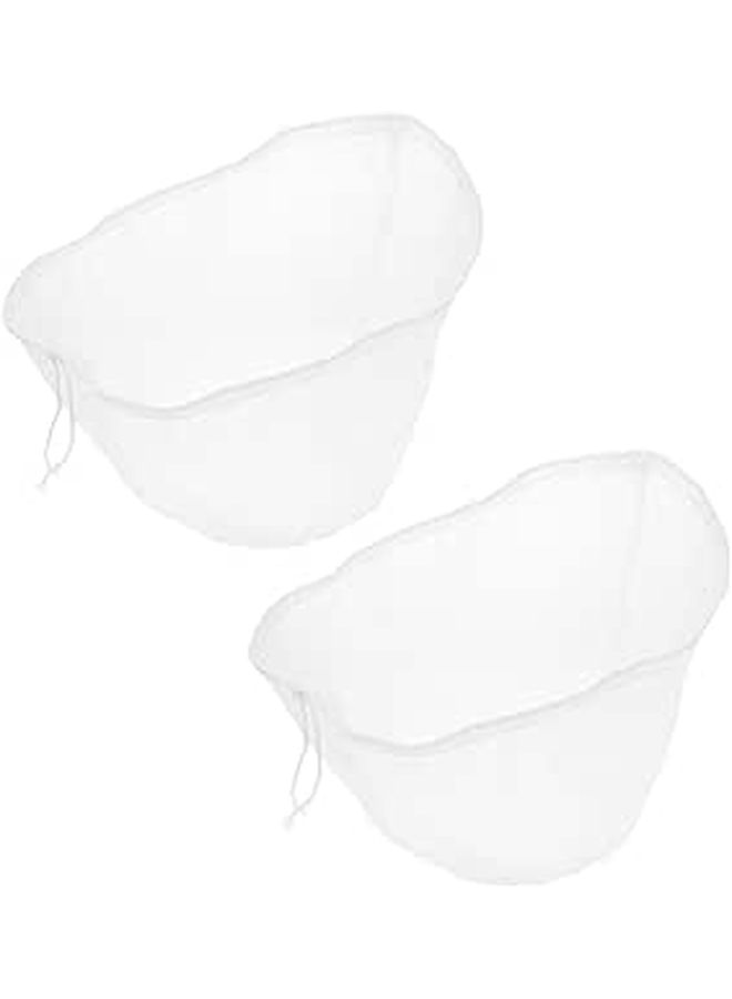 2pcs 37cm Nylon Mesh Food Strainer Bags for Milk Nut Juice and Vegetable Filtering - Image 1