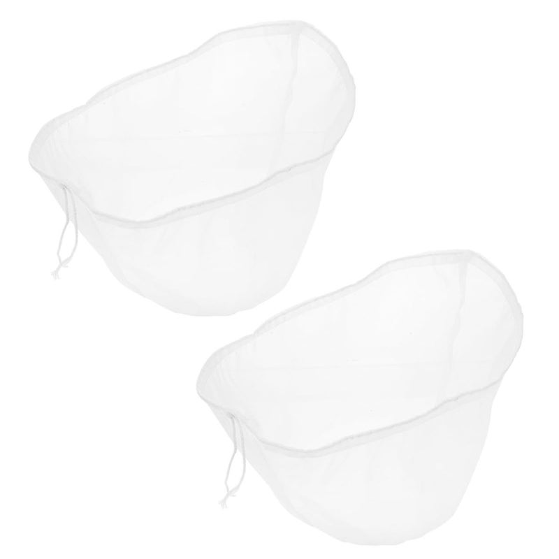 2pcs 37cm Nylon Mesh Food Strainer Bags for Milk Nut Juice and Vegetable Filtering - Image 2