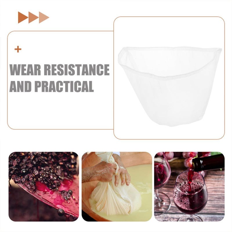 2pcs 37cm Nylon Mesh Food Strainer Bags for Milk Nut Juice and Vegetable Filtering - Image 4
